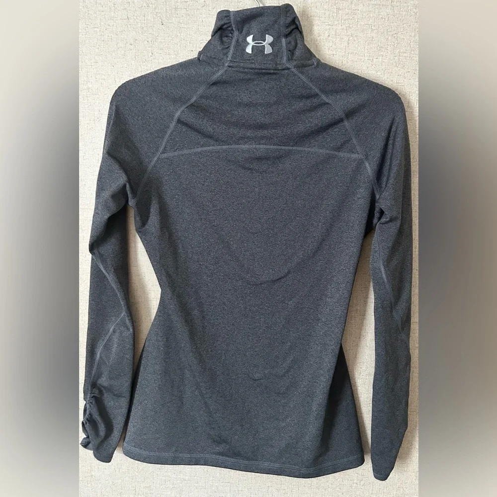 Under Armour Dark Gray Quarter-Zip Performance Hoodie - Picture 3 of 4